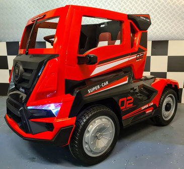 Elektrische kindervrachtwagen met trailer 12VOLT met RC