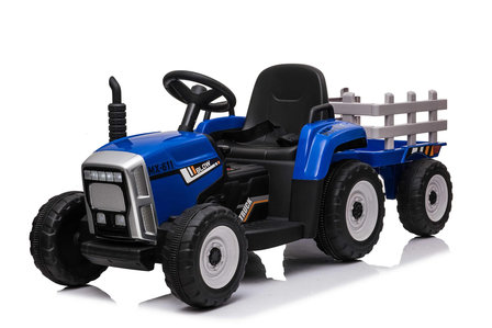 Tractor met kar (blauw)
