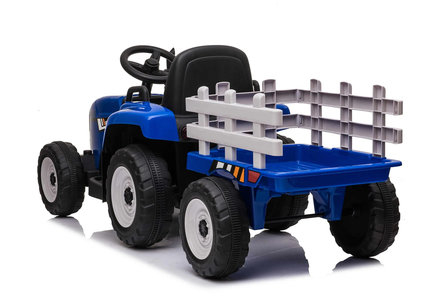 Tractor met kar (blauw)