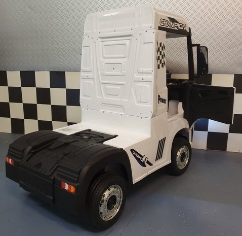 Mercedes vrachtwagen ACTROS 12V wit met trailer