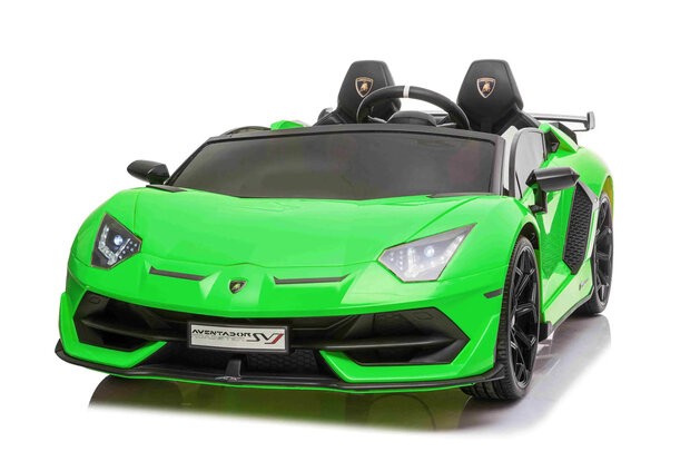 Lamborghini Aventador 2 persoons met afstandsbediening Metallic Groen