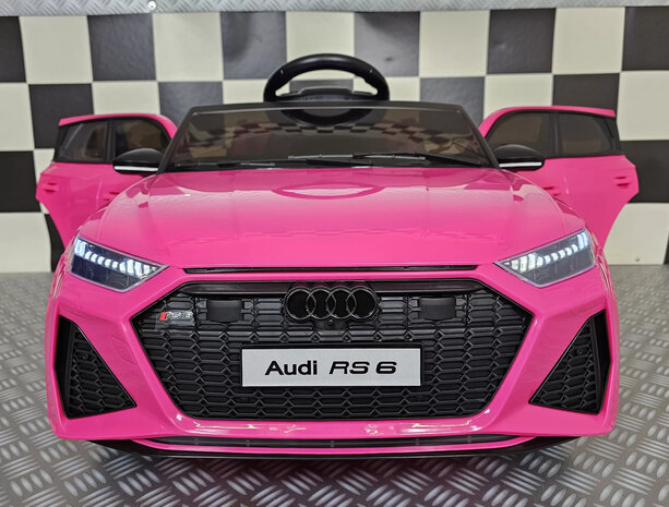 Accu kinderauto Audi RS6 12 volt roze