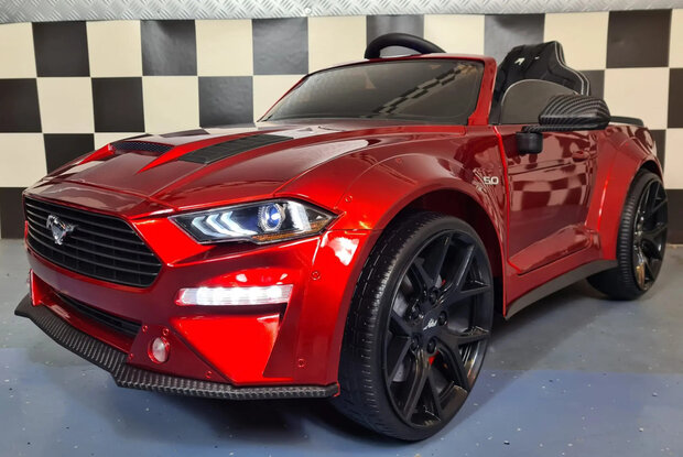 Ford Mustang 24 volt drift en RC metallic rood