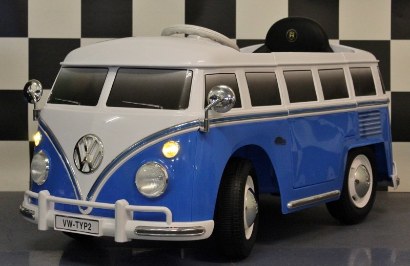 VW busje T1 blauw Kindergarage Elektrische accu kinder auto's