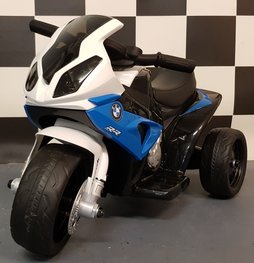 BMW mini motor S1000RR trike wit/blauw