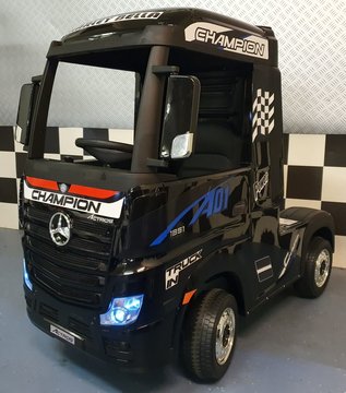 Mercedes vrachtwagen Actros 12V metallic zwart