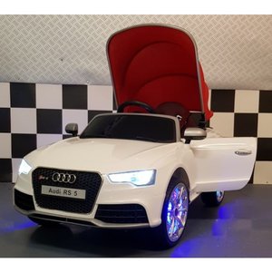 Vooruitzicht aspect Terugbetaling Audi RS5 wit cabrio - Kindergarage - Webshop - Elektrische accu kinder  auto's